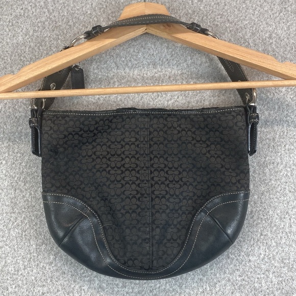 Vtg Coach Demi baguette fair condition monogram canvas Y2K mini bag logo 1460 - Picture 6 of 14